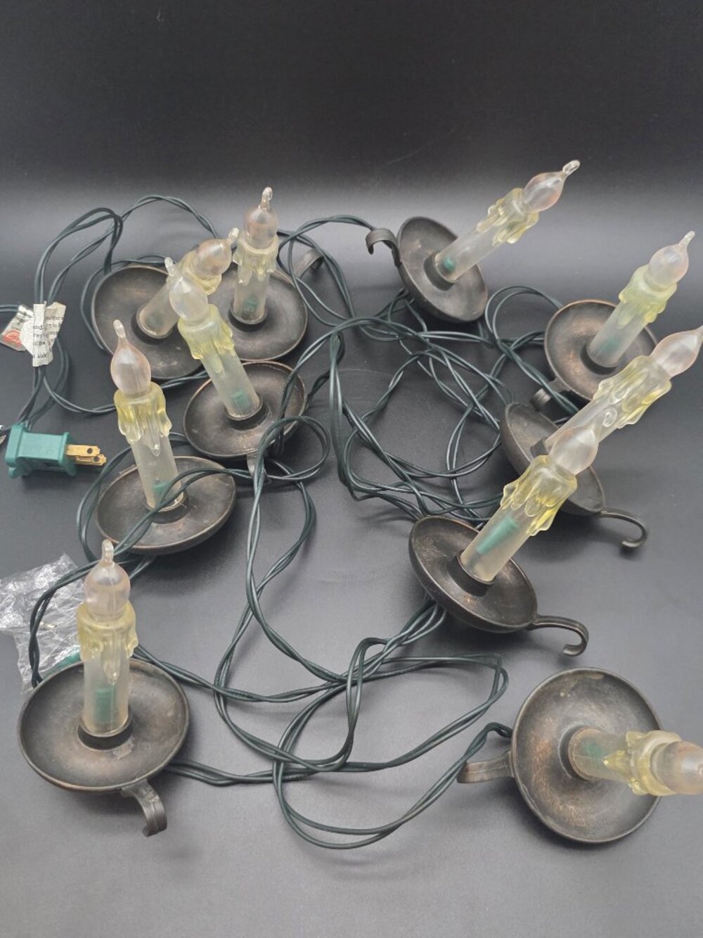 Vintage Christmas 10 Candle String Lights blow mold